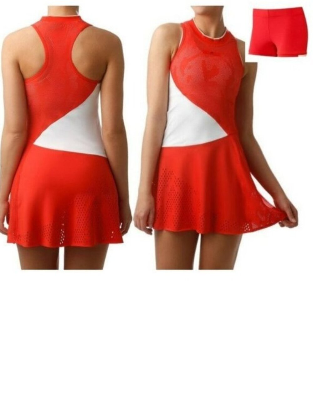 Nwt Adidas Stella McCartney Red Tennis Dress + Shorts M Medium